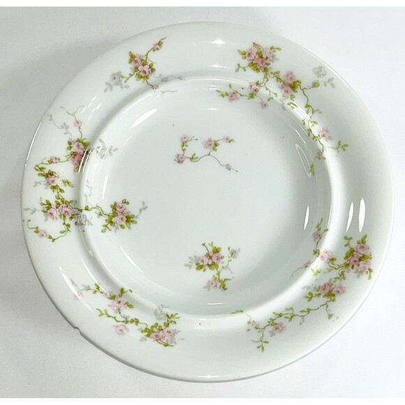 Antique Theodore Haviland Limoges Pink Floral Covered Butter Dish With Strainer - Picture 8 of 14